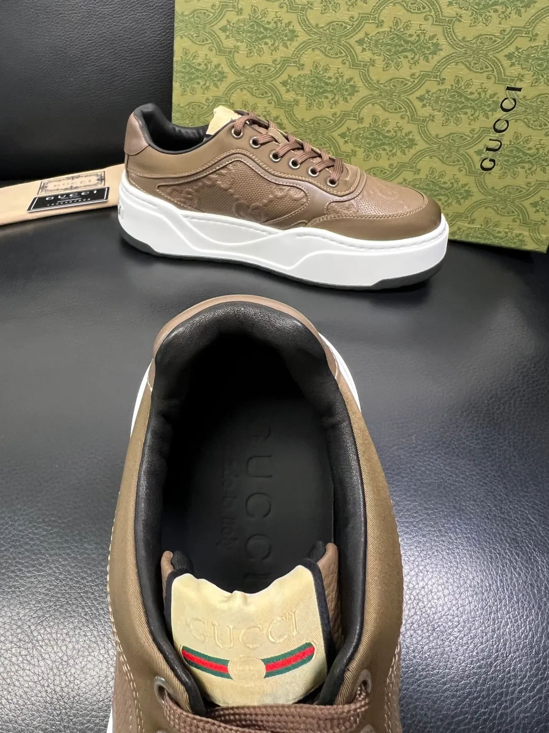 Men's shoes 💰840 Gucci high quality top crafts Gucci counter new original factory configuration, imported cowhide fabric from Italy, imported cowhide lining, breathable and comfortable, sole: original factory special supply original sole super comfortable, original factory and single goods, welcome to compare, code number 38-44 (customized 45 46)